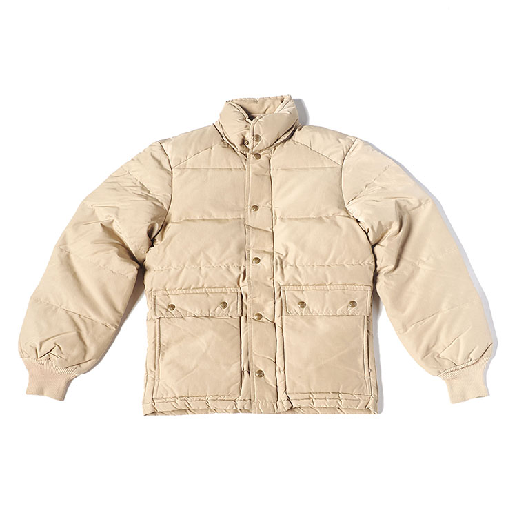 古着厚款冬季立领羽绒服绗缝