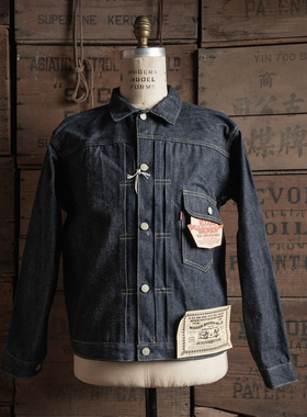 恶犬BRONSON 37806XX原色赤耳丹宁13oz单口袋TYPE 1st牛仔衣夹克