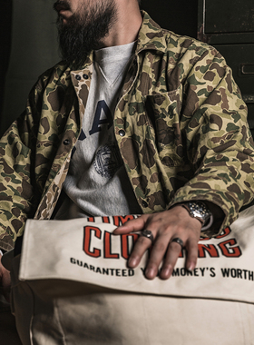 恶犬BRONSON USMC初期型P-42猎鸭双面迷彩工装夹克HBT男装P41外套