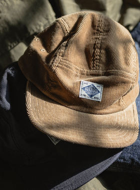 NON STOCK灯芯绒拼接五片帽jet cap圆顶棒球帽短檐休闲棒球帽日潮