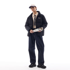 安踏梭织防泼水运动外套男冬季新款户外加绒夹克速暖羽绒服