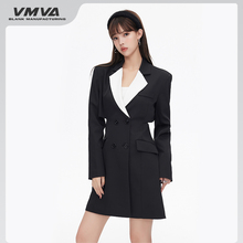 VMVA 黑色长袖连衣西装