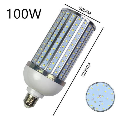 100W LED节能灯家用螺口E27 E40 B22 铝壳散热玉米灯泡 360度发光
