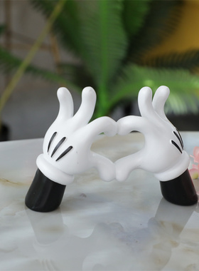 摆件树脂米奇爱心手收拾架
