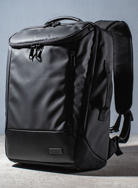 日本SANWA时尚拼接设计好看商务笔记本包电脑包男设计小众休闲双肩包手提女15.6寸大容量出差