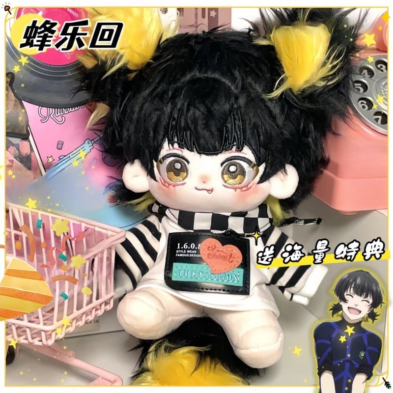 蜂乐回属性棉花娃娃20cm可爱公仔