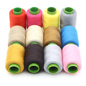 手工缝衣服 线家用粗线缝纫机线黑色白线手缝线涤纶线302缝纫线