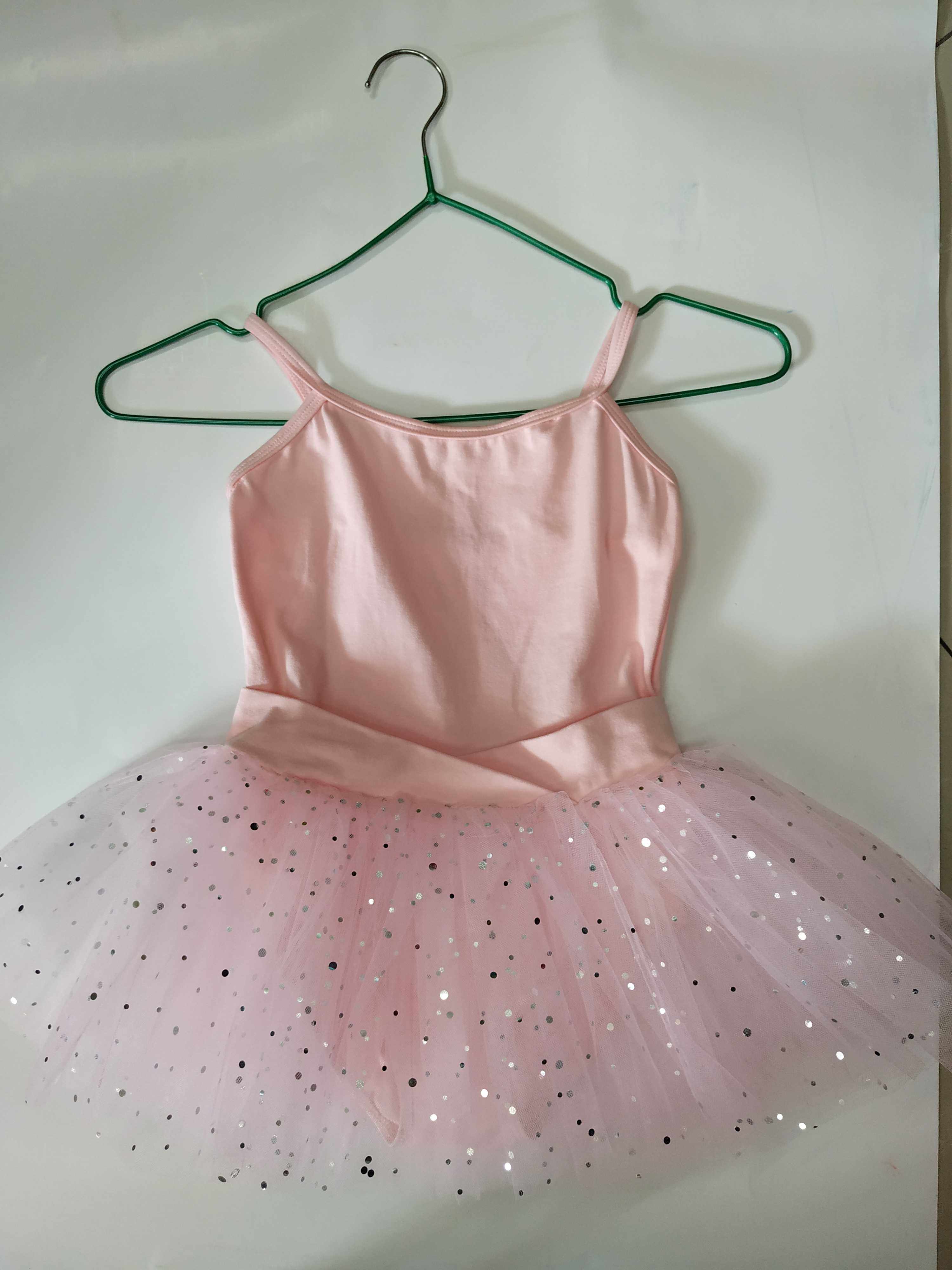 芭蕾纱裙儿童连体芭蕾体服练功服活档连体舞蹈服粉色一体式粉色