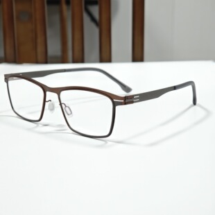 跨境IC同款复古方框男士金属高级感眼镜架女横岗眼镜批发