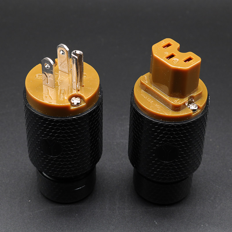 YARBO AUDIOPHILE/雅堡 发烧音响镀铑白金美标HIFI电源线插头插尾