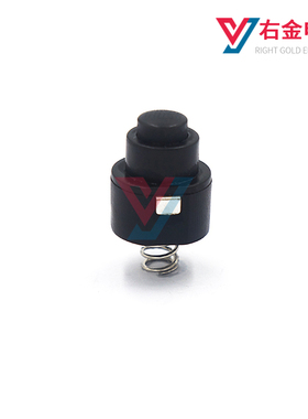 手电筒按钮开关YT-1011一开一关圆形带弹簧自锁台灯按键开关 超薄