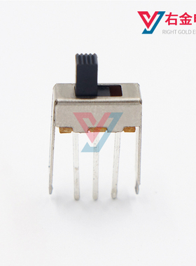 SS12F42 2档拨动开关3脚立式长脚2只固定脚两档玩具波动开关14壳