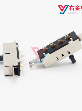 SS-13J20三档拨动开关四脚单排立式带耳朵3档4脚开关福田汽车开关