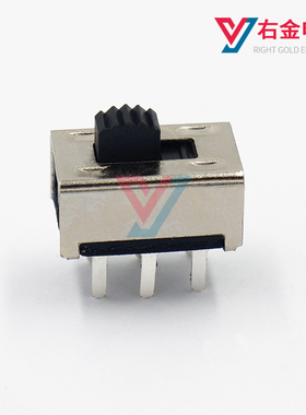 SS-22G08 2档大电流拨动开关 6脚直柄立式无耳朵 2档电源推动开关