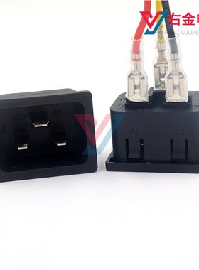 欧标HC-99全铜C19/C20插座大功率公座20A品字公座1.5卡位 UL 认证