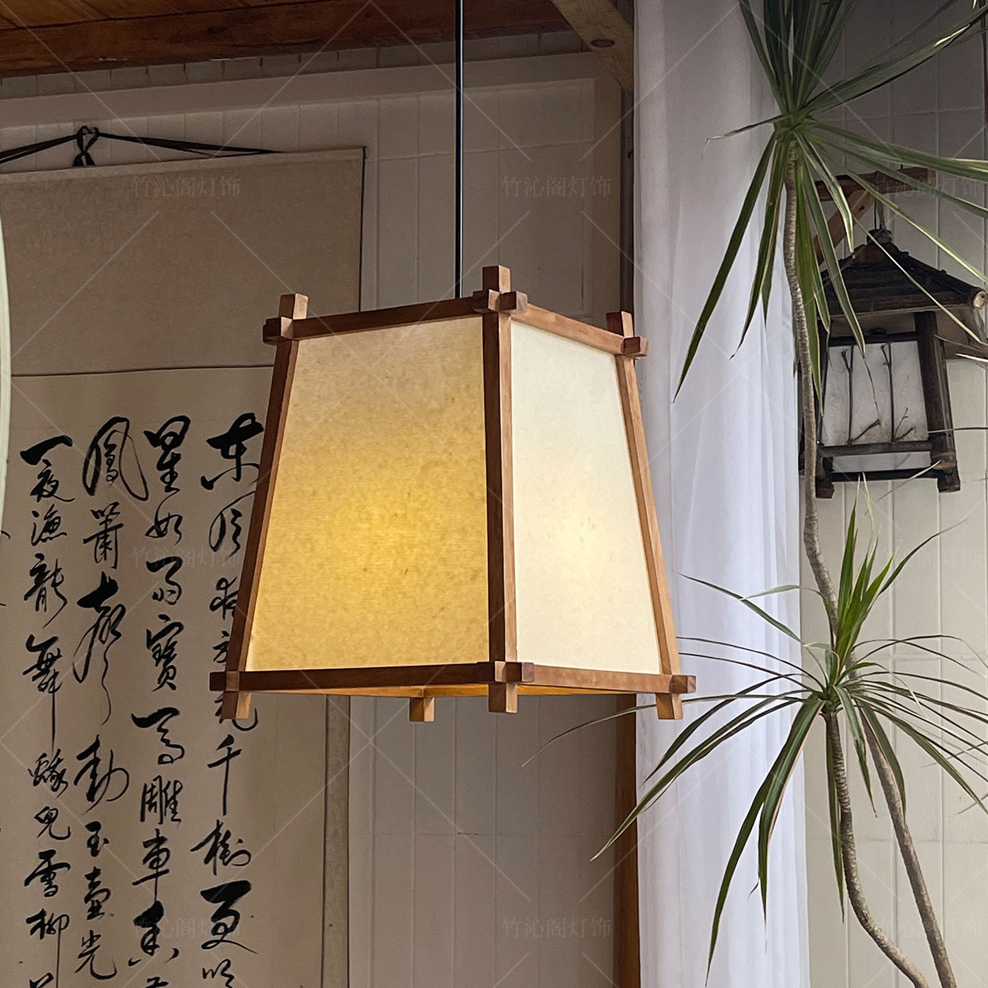 新中式竹艺吊灯民宿吧台创意个性茶室火锅店餐厅中式竹编灯笼灯罩,家装灯饰光源,餐厅吊灯,淘宝优惠券,粉丝福利购,淘宝优惠卷