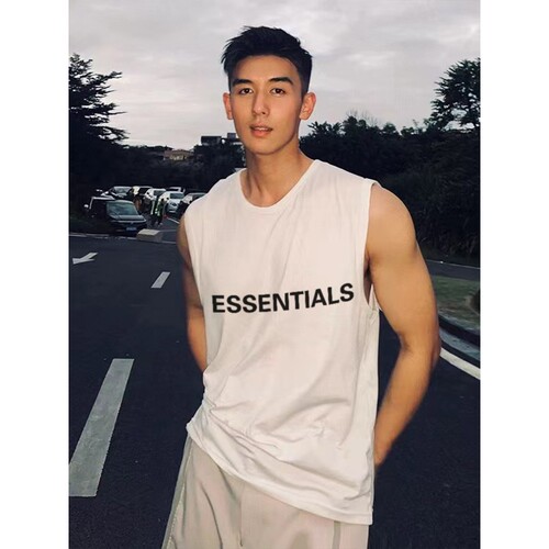 ESSENTIALS正品潮牌新款字母背心夏季纯棉美式宽松男女情侣款无袖