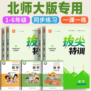 2026新版 北师大版 数学拔尖特训同步练习册一年级下册二三四五六年级上册课时作业本北京师范大学出版社暑假寒随堂训练 一课一练