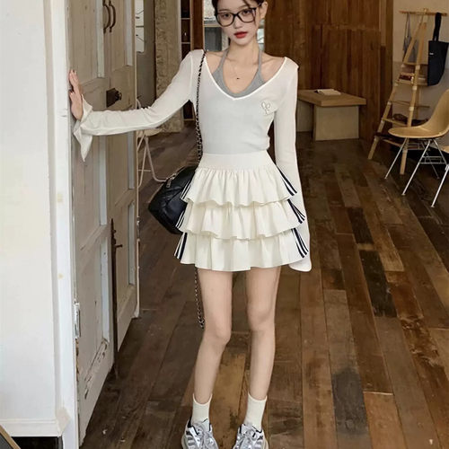 一折专区丨品牌折扣丨2026夏季短裤子女白色高腰蓝色裙子蛋糕短裙