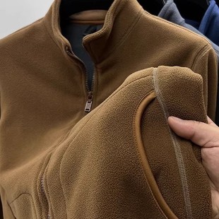 秋冬装 宽松休闲夹克男士 上衣 2025新款 双面摇粒绒中年外套男春秋季