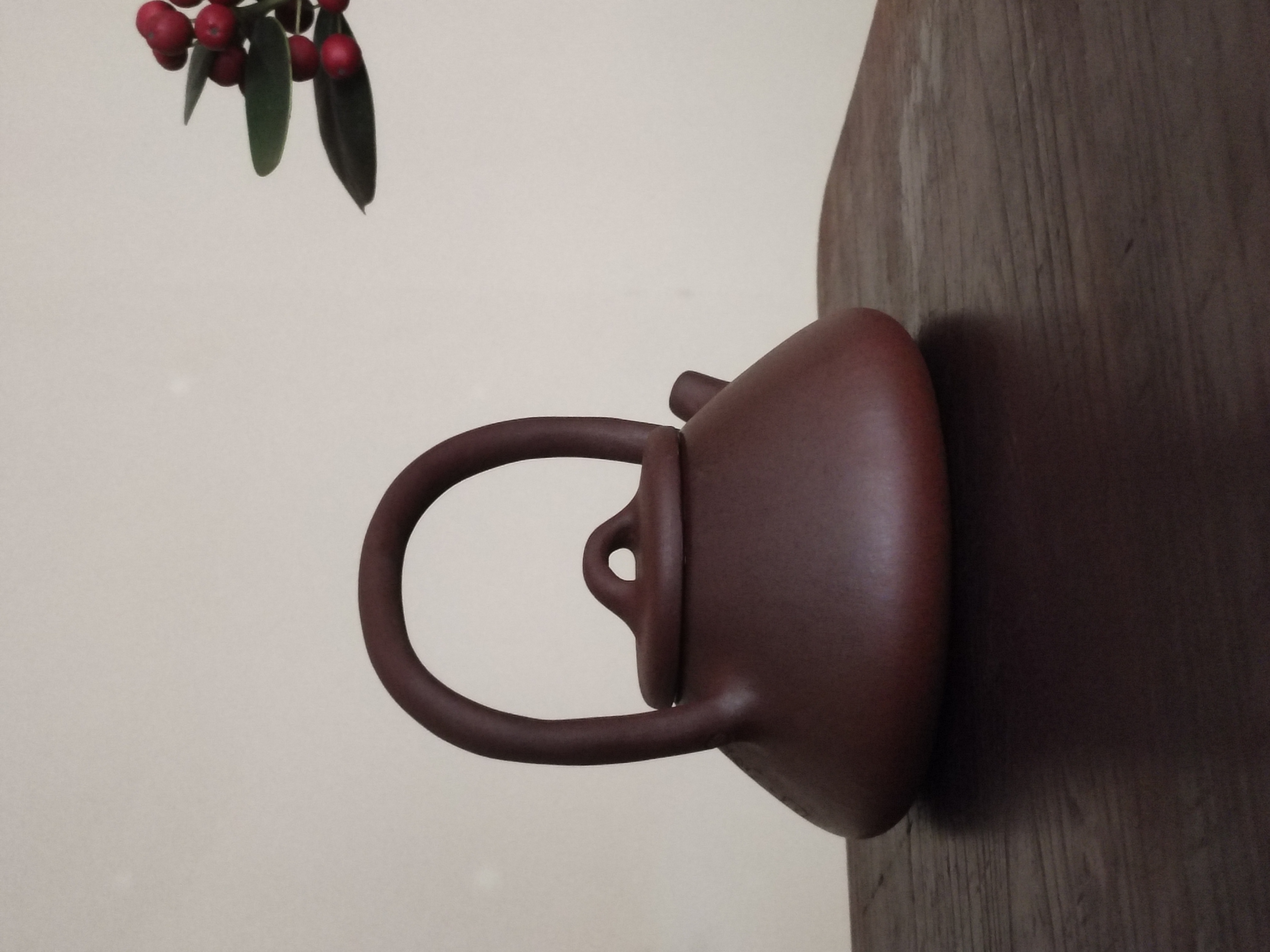 手工制作原矿红泥功夫茶具侧把壶提粱壶高端中式复古茶器