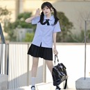 jk制服套装 衬衫 泰式 泰国校服娜诺短袖 学院风女夏初高中毕业服班服