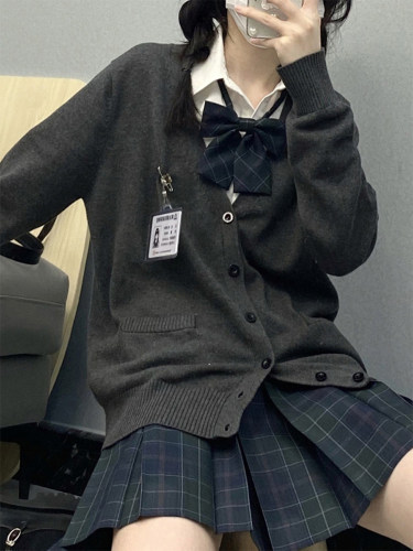 日系jk制服毛衣针织开衫学院风女