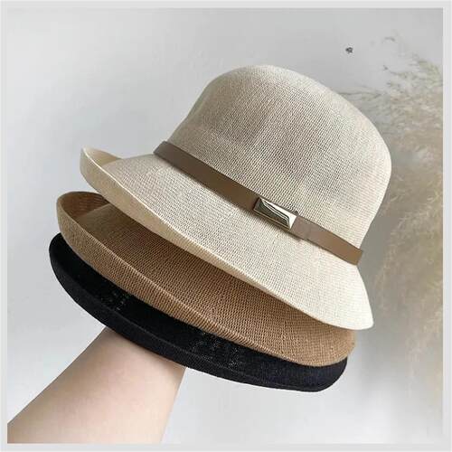春夏棉麻渔夫帽女防晒透气显脸小