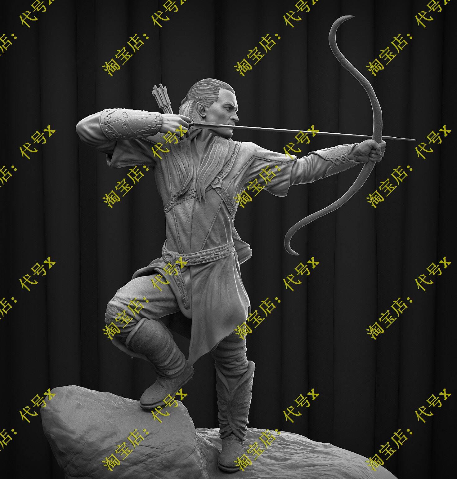 The Lord of the Rings: Archer Legolas 3D Printing Model Data STL Handmade High Precision Material Files