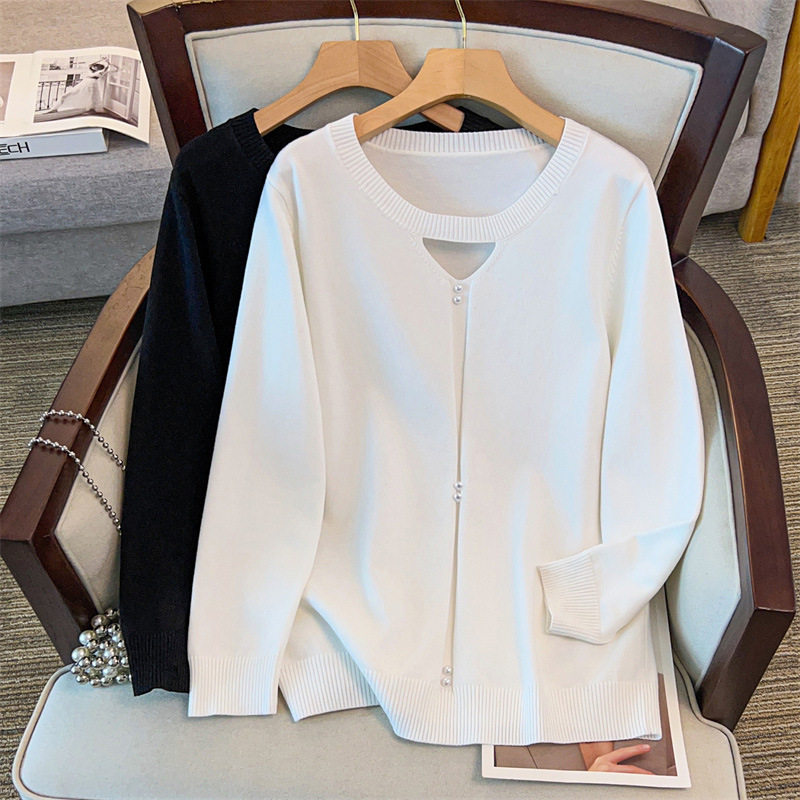 特大码女装300斤加肥加大胖mm200秋冬宽松显瘦套头毛衣针织打底衫