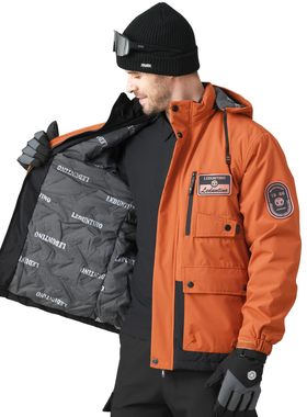 Men's Winter Skiing Jacket Water-Resistant Casual Coat Hood
