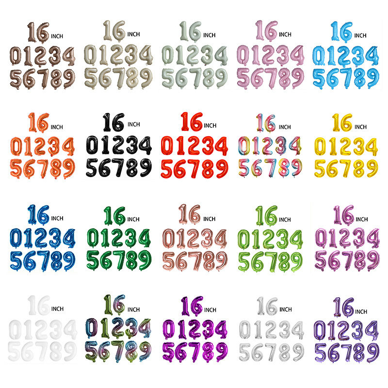 16寸美版数字十个一套0-9铝膜气球 生日派对创意布置装饰包装气球,节庆用品/礼品,气球,淘宝优惠券,粉丝福利购,淘宝优惠卷