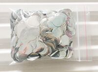 Balloon, dot, paper, decorative, filled, sequin, burst ball, paper scraps, gold sheet, gold and silver heart-shaped, bubble, aluminum foil sheet, 30 grams thumbnail 2