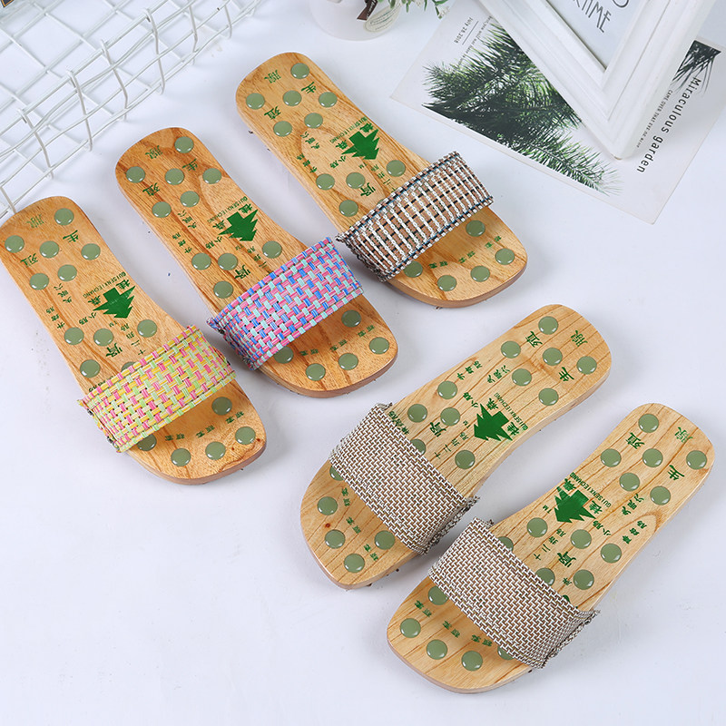 桂森新款按摩木屐男女款 居家夏季透气木拖鞋  一字平底清凉木鞋,女鞋,一字拖,淘宝优惠券,粉丝福利购,淘宝优惠卷