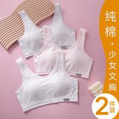 发育期少女内衣纯棉运动防震文胸学生薄款 初中生高中固定杯小背心