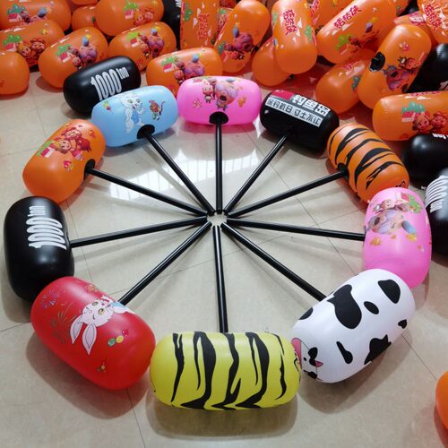 充气大号硬柄锤批大号千吨锤硬柄锤1000吨儿童玩具定制LOGO订做