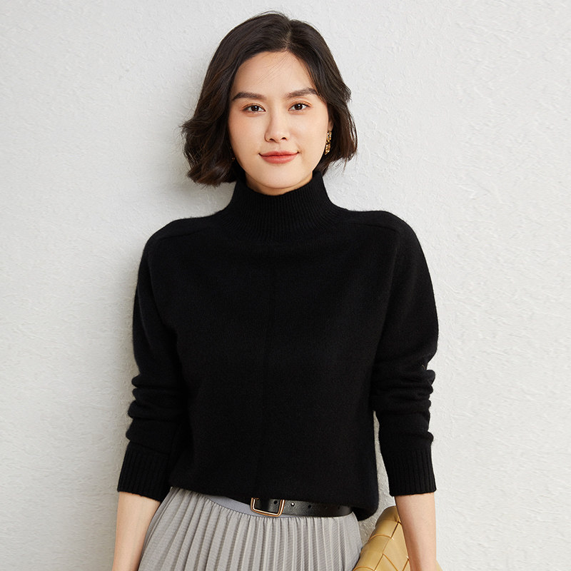 秋冬季35羊绒%65%羊毛休闲简约时尚百搭七针马鞍肩半高领羊绒衫,女装/女士精品,羊绒衫,淘宝优惠券,粉丝福利购,淘宝优惠卷
