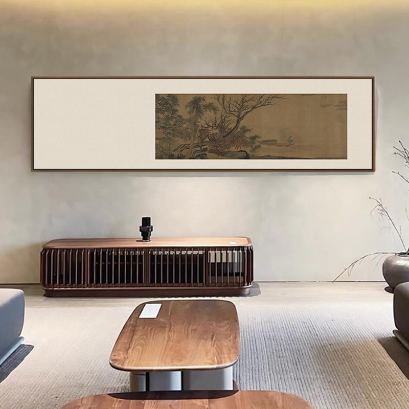 宋代中式禅意山水创意挂画办公室