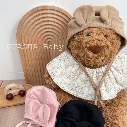 婴儿帽可爱耳朵系带帽防凉保暖婴儿护耳帽宝宝卤门帽