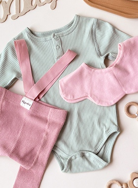 呱呱多巴胺宝宝红色包屁衣新生百天婴儿爬服棉衣服举重裤套装