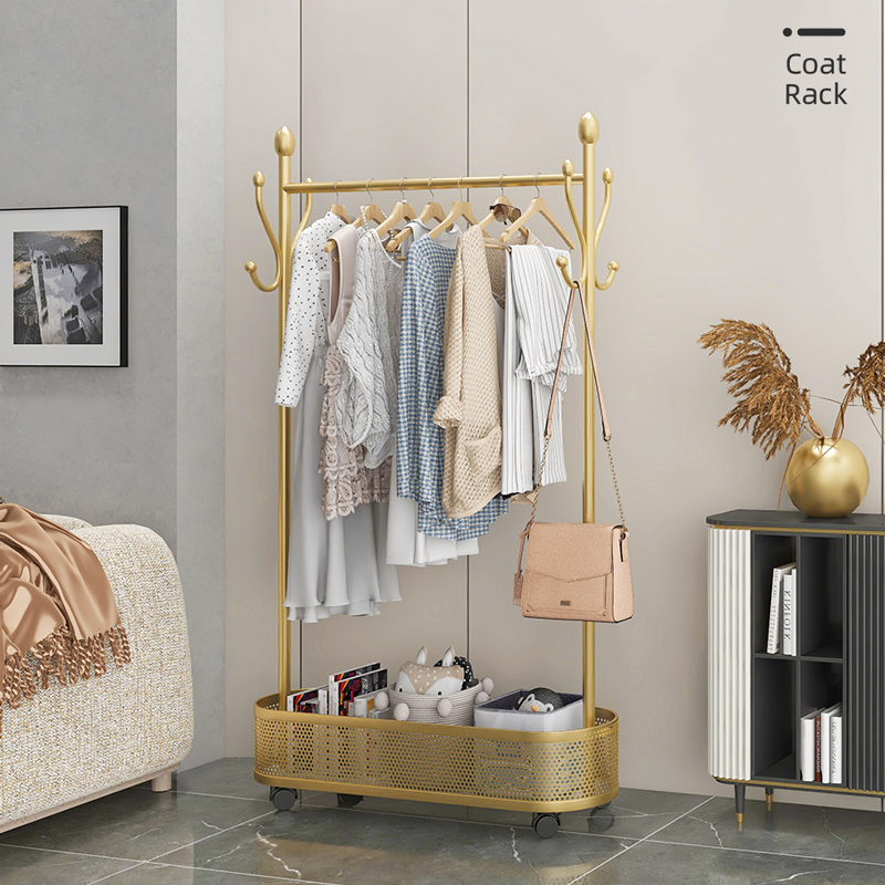 可移动多功能衣服收纳架子