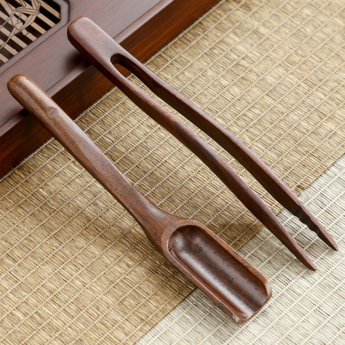 实木茶夹防滑镊子取茶器