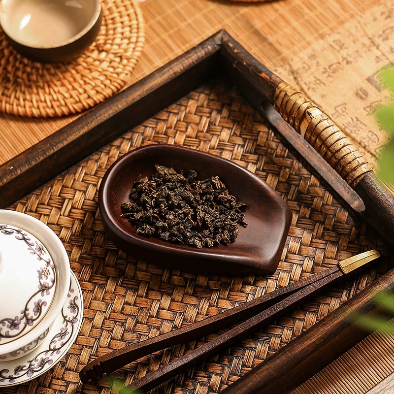 复工中式手工天然实木茶则控茶量