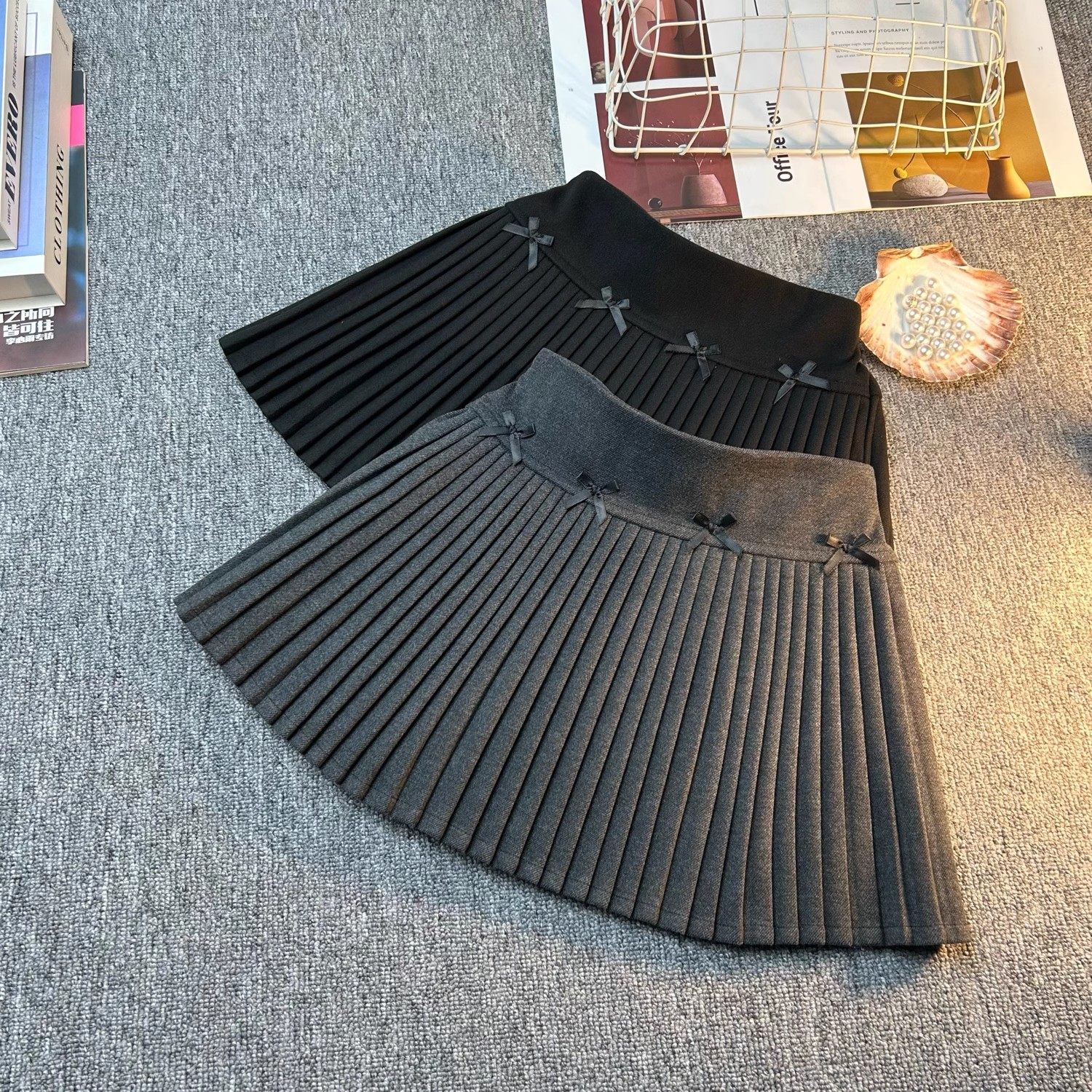 女童春秋半身裙儿童毛呢百褶裙高腰防走光蝴蝶结A字短裙韩版时尚7,童装/婴儿装/亲子装,半身裙,淘宝优惠券,粉丝福利购,淘宝优惠卷