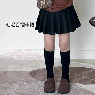 女童春秋冬半裙毛妮百褶裙洋气半身裙2025新款 裙子 儿童女宝宝春季