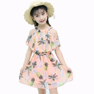女童连衣裙夏装2026新款童装女吊带雪纺碎花裙小女孩夏季儿童裙子