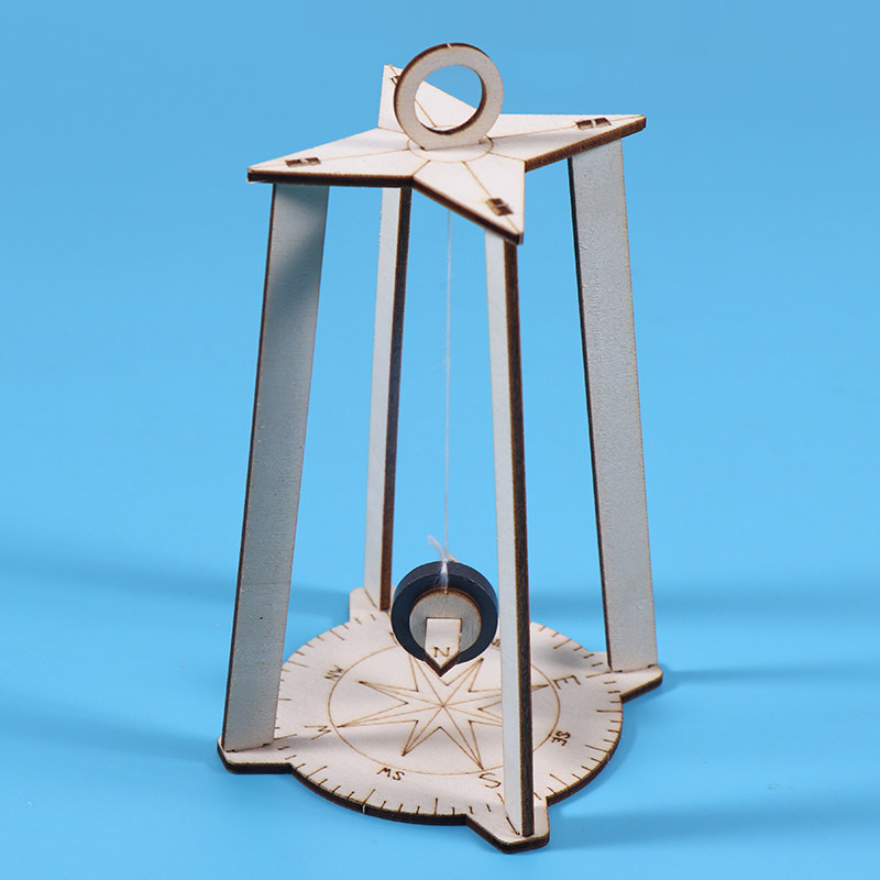 自制指南针 学生科技小制作科学实验儿童木质手工发明作业diy教具