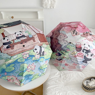 福宝高颜值雨伞晴雨两用女童男孩可爱学生上学专用遮阳伞防紫外线