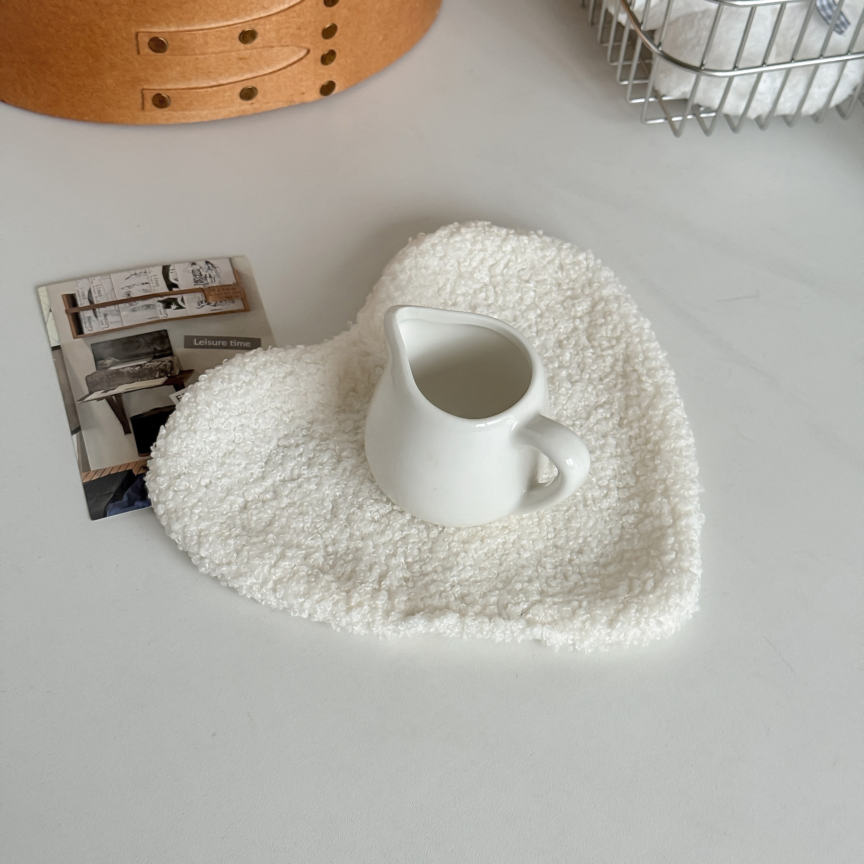 秋冬创意手工毛绒绒布艺吸水垫