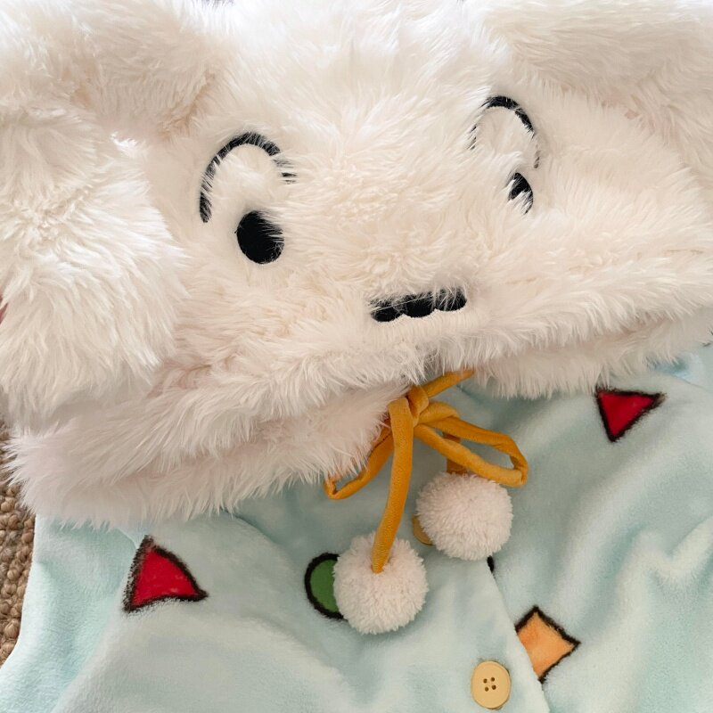 侘町睡衣女2025新款小新饼干法兰绒冬季卡通休闲保暖可外穿家居服